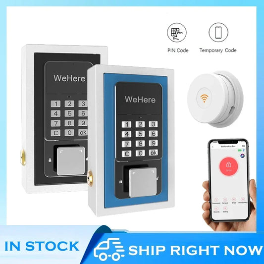 Wall Mount Safe Key Storage Box App Remote Organizer Password Security Code Lock No Key Home Safe Lockbox